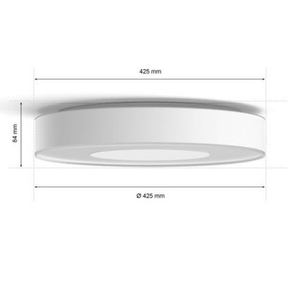 Philips - LED RGB dimmbare Deckenleuchte Hue INFUSE LED/52,5W/230V 2000–6500K Ø 425 mm weiß