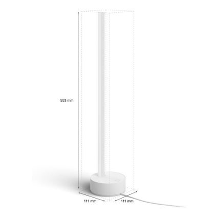 Philips - LED RGB dimmbare Tischlampe Hue SIGNE LED/12W/230V 2000-6500K Weiß