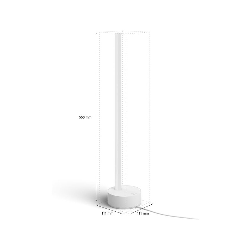Philips - LED RGB dimmbare Tischlampe Hue SIGNE LED/12W/230V 2000-6500K Weiß
