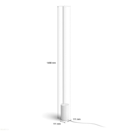 Philips - LED RGBW dimmbare Stehlampe Hue SIGNE LED/29W/230V 2000-6500K weiß
