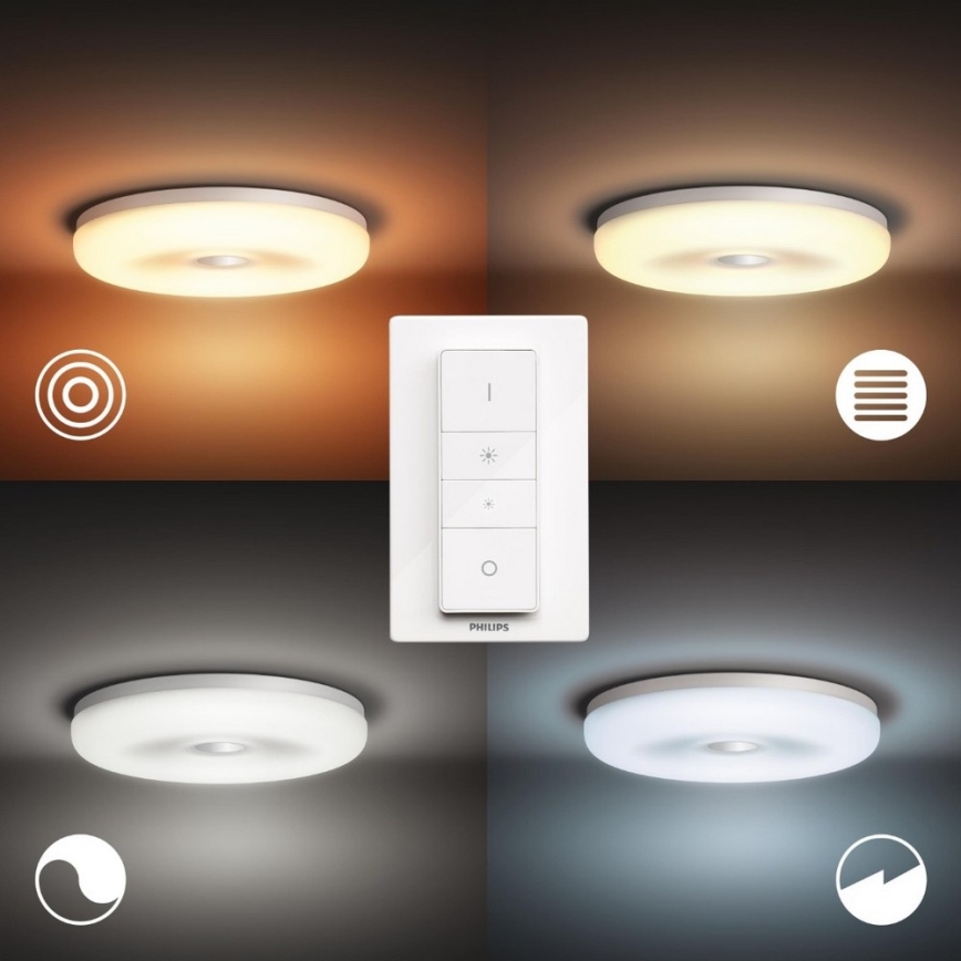 Philips - LED dimmbares Badezimmerleuchte Hue STRUANA LED/27W/230V IP44 + Fernbedienung
