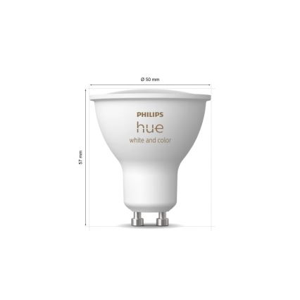 Starter-Set Philips Hue WHITE AND COLOR AMBIANCE 3xGU10/4,2W/230V 2200-6500K + Hue bridge
