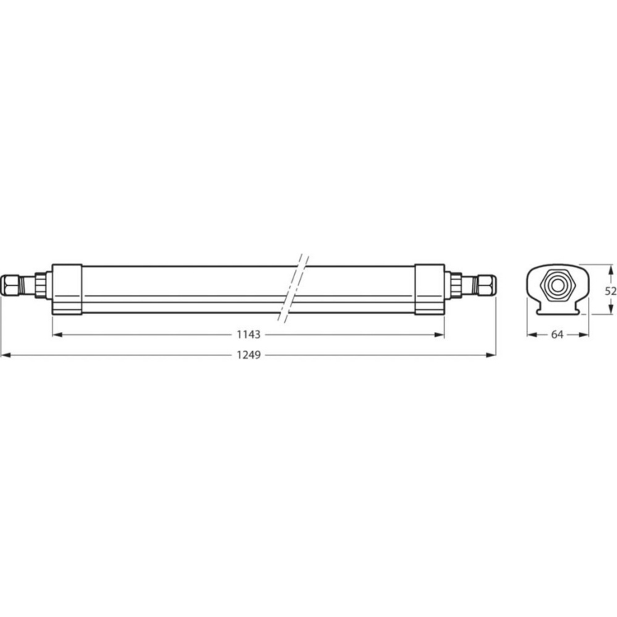 Philips WT060C LED36S/840 PSU TW1 L1200 - LED-Arbeitslichtröhre LEDINAIRE LED/33W/230V IP65
