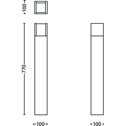 Philips – LED-Außenleuchte LED/3,8W/230V 77 cm IP44