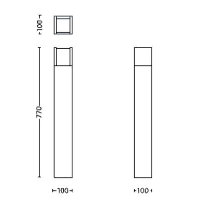 Philips - LED-Außenleuchte ARBOUR LED/3,8W/230V 77 cm IP44