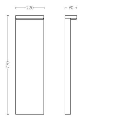 Philips - LED-Außenleuchte BUSTAN LED/3,8W/230V 2700K 77 cm IP44
