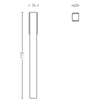 Philips - LED-Außenleuchte STRATOSPHERE LED/3,8W/230V 77 cm 2700K IP44