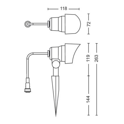 Philips – LED-Außenstrahler LED/6W/12V 4000K IP44