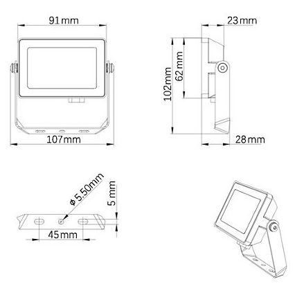 Philips – LED-Außenstrahler PROJECTLINE LED/10W/230V IP65 3000K