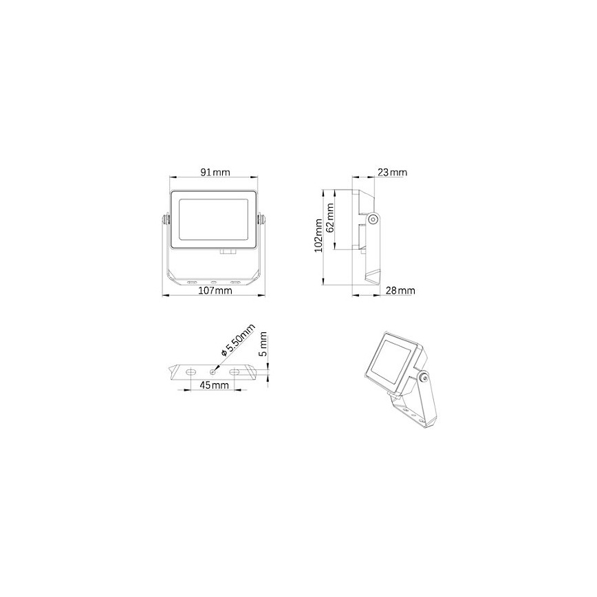 Philips – LED-Außenstrahler PROJECTLINE LED/10W/230V IP65 3000K