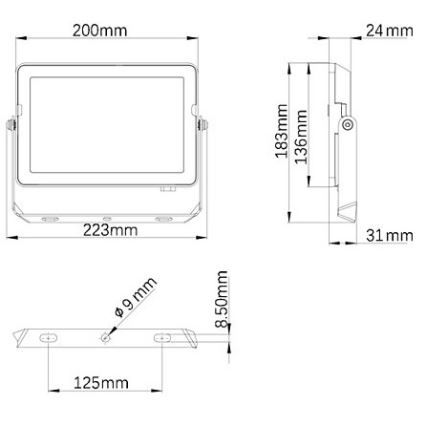 Philips – LED-Außenstrahler PROJECTLINE LED/50W/230V IP65 3000K