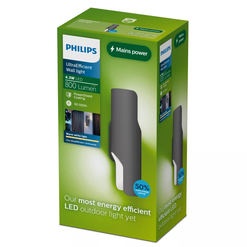 Philips - LED Außenwandleuchte FIRA LED/4,3W/230V 2700K IP44