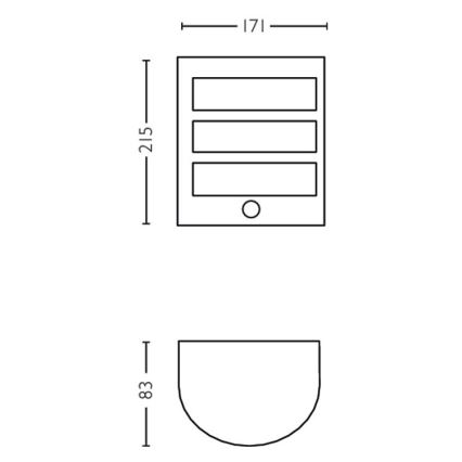 Philips-LED Außenwandleuchte mit Sensor LED/6W/230V 2700K IP44