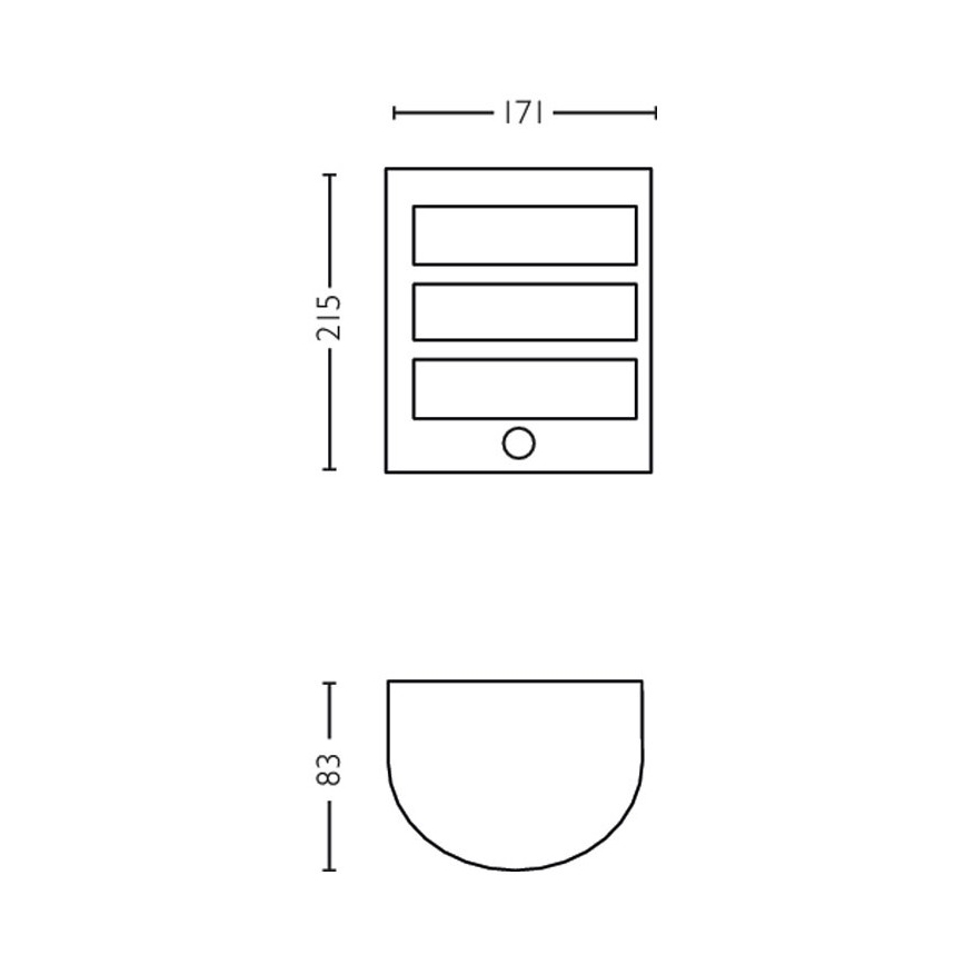 Philips-LED Außenwandleuchte mit Sensor LED/6W/230V 2700K IP44