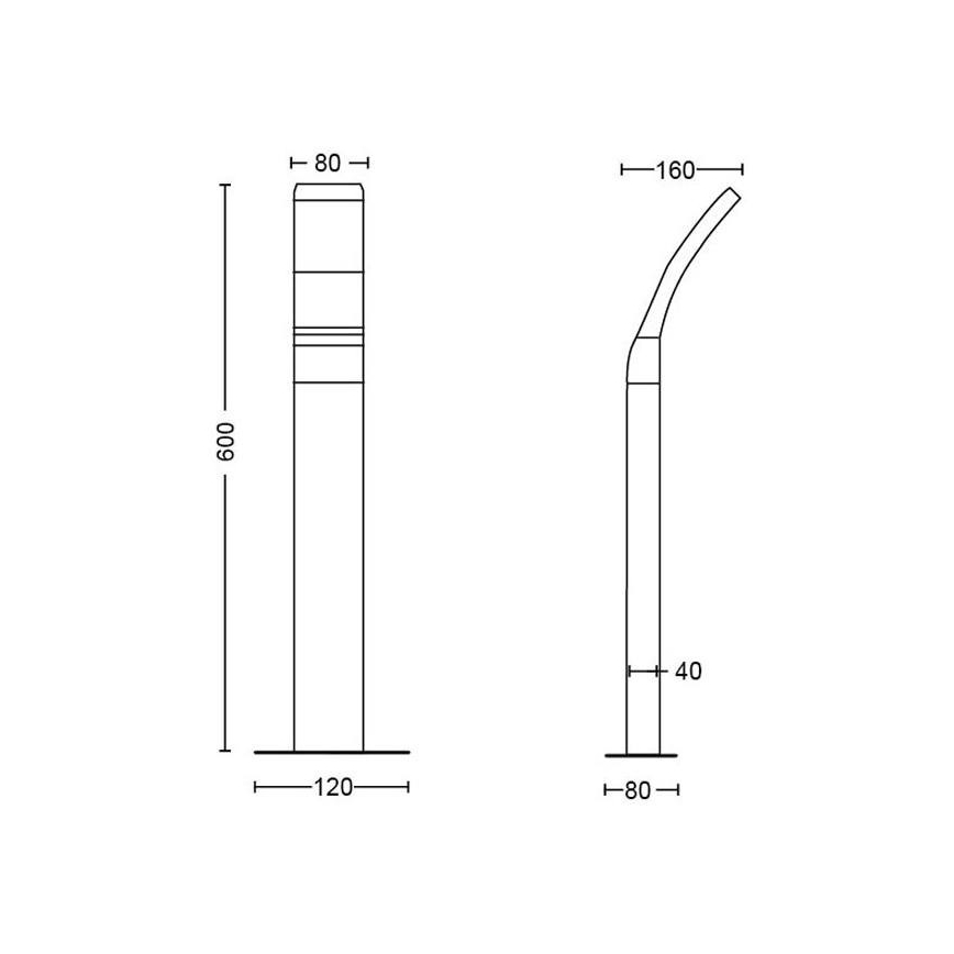 Philips - LED Auβenlampe LED/12W/230V 4000K 60 cm IP44