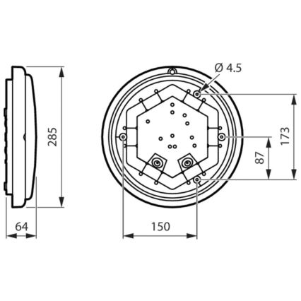 Philips - LED Badezimmer-Wandleuchte LEDINAIRE LED/11W/230V 3000K IP65