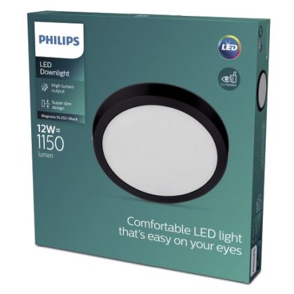 Philips - LED-Deckenleuchte LED/12W/230V 2700K schwarz