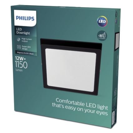 Philips - LED-Deckenleuchte LED/12W/230V 2700K schwarz