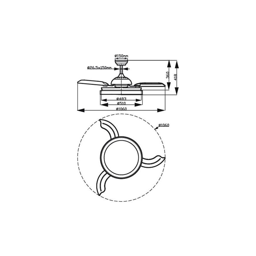 Philips - LED-Deckenventilator LED/35W/230V 5500/4000/2700K weiß + Fernbedienung