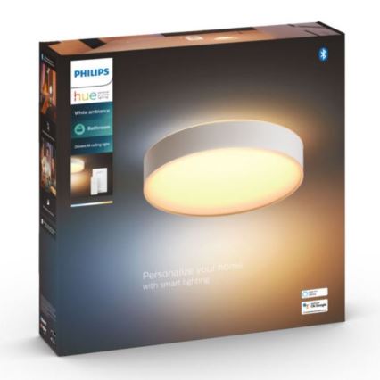 Philips - LED dimmbare Badezimmerleuchte Hue DEVERE LED/19,2W/230V IP44 d. 381 mm 2200-6500K + Fernbedienung