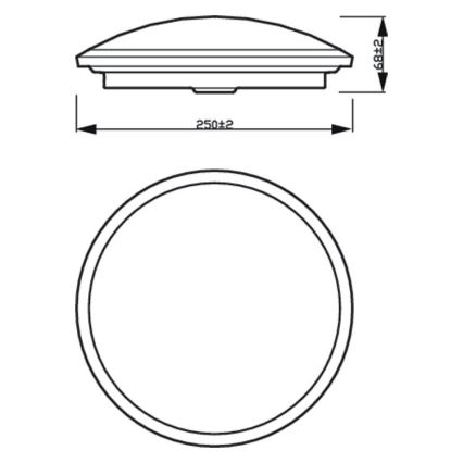 Philips - LED dimmbare Badezimmerdeckenleuchte SCENE SWITCH LED/12W/230V IP44