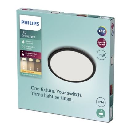 Philips - LED dimmbare Badezimmer-Deckenleuchte SCENE SWITCH LED/15W/230V IP44 2700K