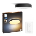Philips - LED dimmbare Deckenleuchte Hue LED/48W/230V 2200-6500K Ø 551 mm schwarz + Fernbedienung