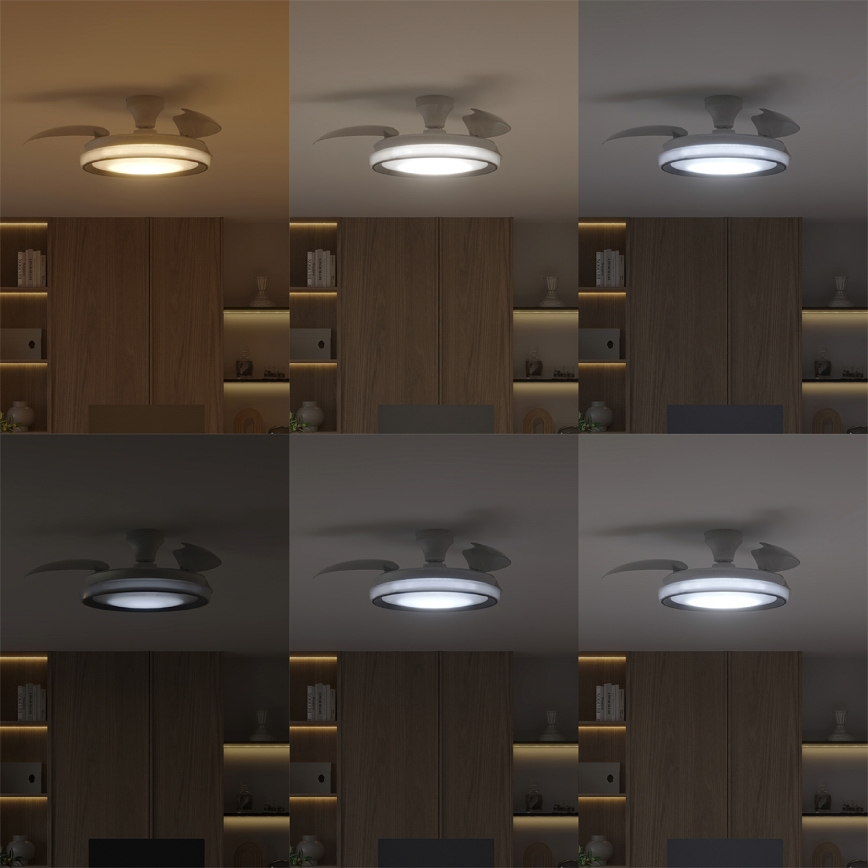 Philips - Dimmbare LED-Deckenleuchte mit Ventilator BLISS LED/35W/230V weiß + Fernbedienung