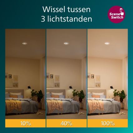 Philips - CILANTRO LED-Einbauleuchte, dimmbar, 5 W, 230 V, 2700 K, weiß