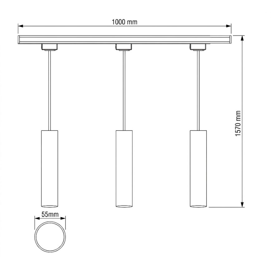 Philips - LED RGBW dimmbare Pendelleuchte mit Seilaufhängung im Schienensystem EASYLINK HUE 3xGU10/4,7W/230V 2200-6500K 1m weiß + Hue Bridge