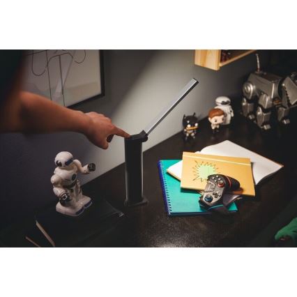 Philips - LED dimmbare Touch-Tischlampe AMBER LED/5W/5V schwarz