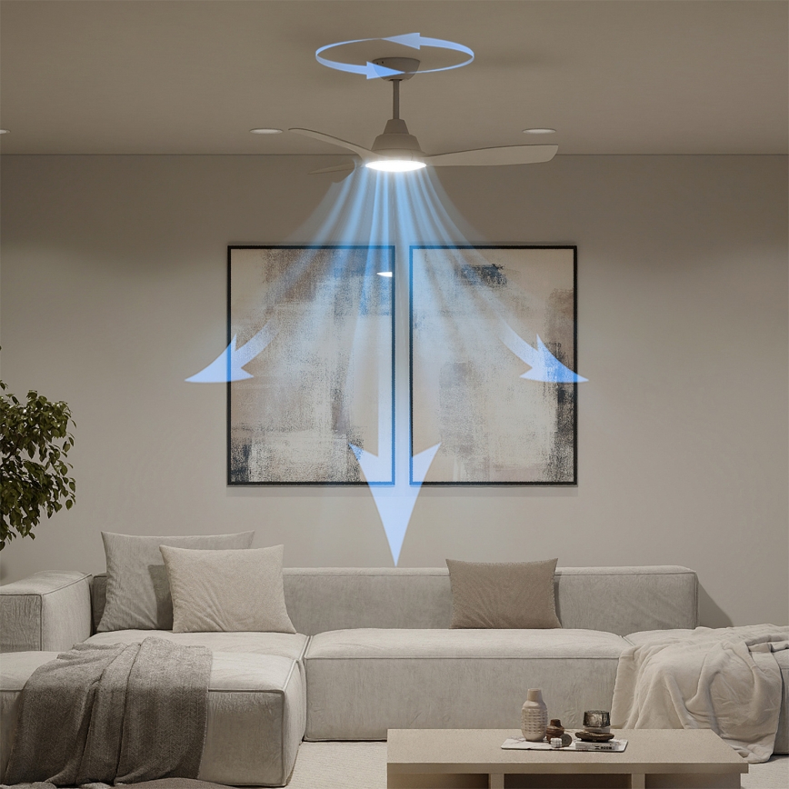 Philips - LED-dimmbarer Deckenventilator OLAS LED/24W/230V Ø 106 cm weiß + Fernbedienung