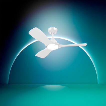 Philips - LED-dimmbarer Deckenventilator OLAS LED/24W/230V Ø 106 cm weiß + Fernbedienung
