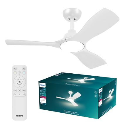 Philips - LED-dimmbarer Deckenventilator OLAS LED/24W/230V Ø 106 cm weiß + Fernbedienung