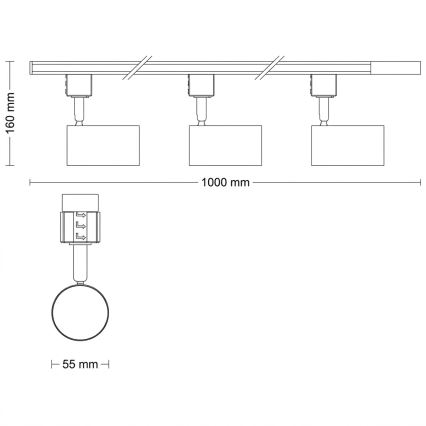 Philips - Dimmbarer LED-Spot für das EASYLINK-Schienensystem 3x GU10/6,2W/230V 2200-2700K 1 m Weiß