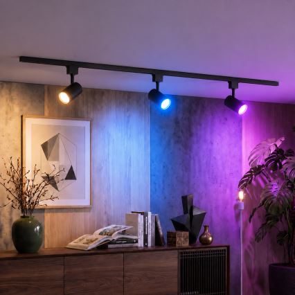 Philips - LED RGBW dimmbarer Spot im Schienensystem EASYLINK HUE 3xGU10/4,7W/230V 2200-6500K 1m schwarz