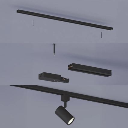 Philips - dimmbarer LED-RGBW-Strahler im Schienensystem EASYLINK HUE 3xGU10/4,7W/230V 2200-6500K 1m schwarz + Hue Bridge