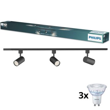 Philips - LED-dimmbarer Spot im Schienensystem EASYLINK 3xGU10/6,2W/230V 2200-2700K 1m schwarz