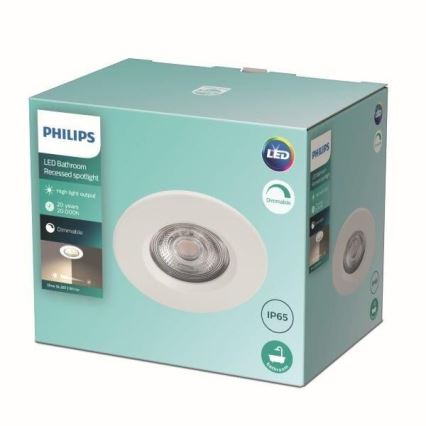 Philips - LED-Dimmer-Badezimmerleuchte LED/5W/230V 2700K IP65