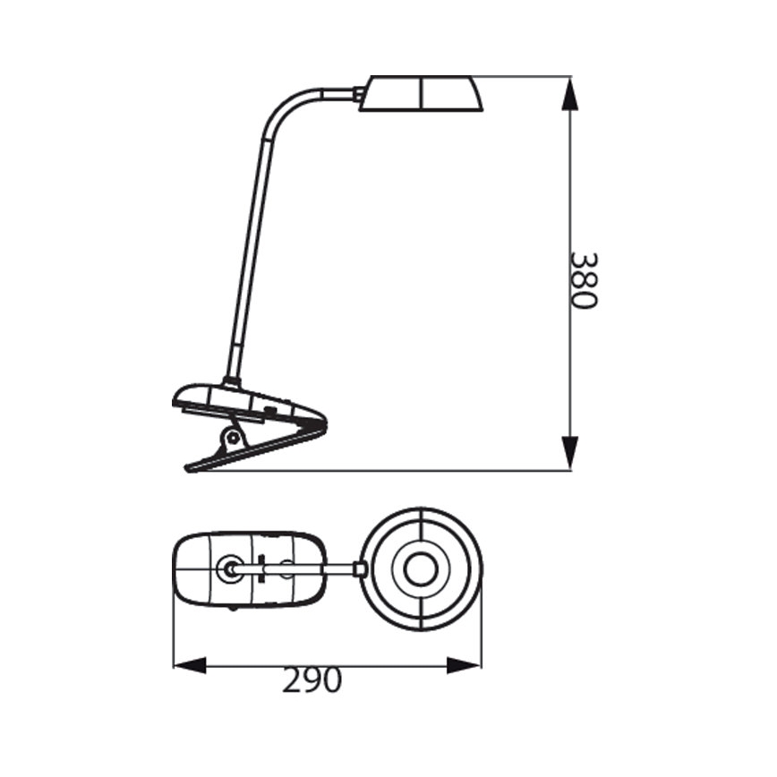 Philips - LED-Dimmleuchte mit Clip DONUTCLIP LED/3W/5V 1200 mAh CRI 90 Weiß