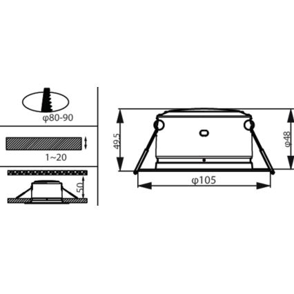 Philips - LED-Einbauleuchte LED/2,2W/230V 3000K