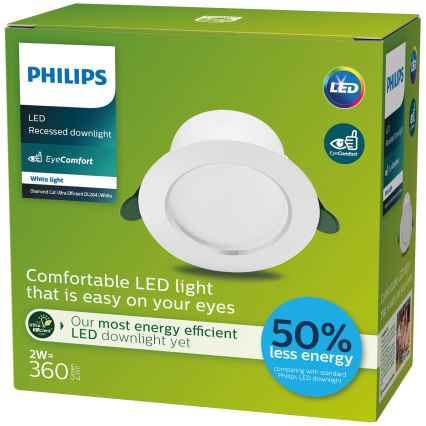 Philips - LED-Einbauleuchte LED/2W/230V 3000K