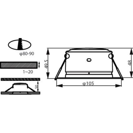 Philips - LED-Einbauleuchte LED/4,5W/230V 3000K