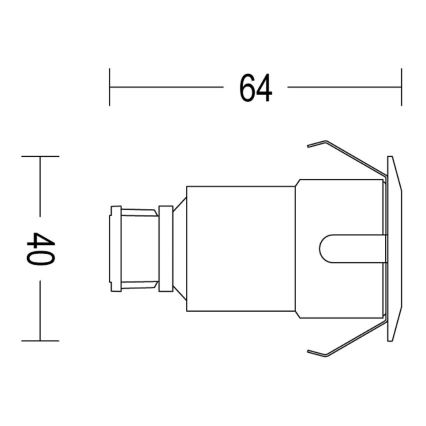 Philips - LED-Einbauleuchte für den Außenbereich SPORE LED/1W/24V IP67