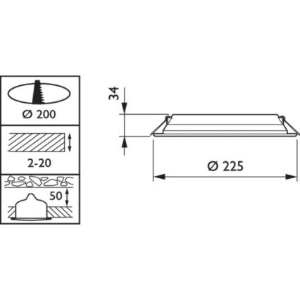 Philips DN065B LED20S/840 PSU II WH - LED Einbauleuchte LEDINAIRE LED/23W/230V 4000K