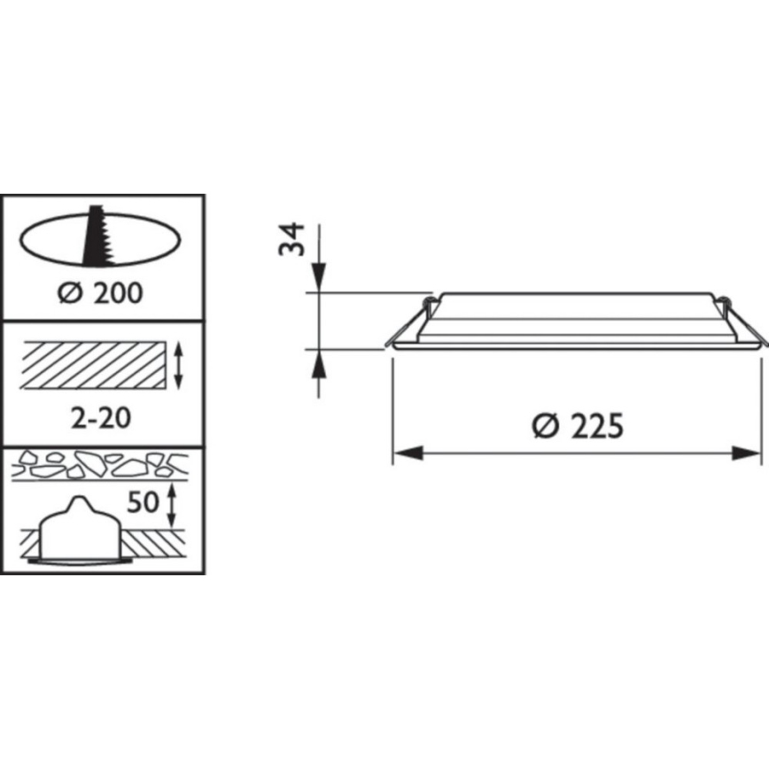Philips DN065B LED20S/840 PSU II WH - LED Einbauleuchte LEDINAIRE LED/23W/230V 4000K