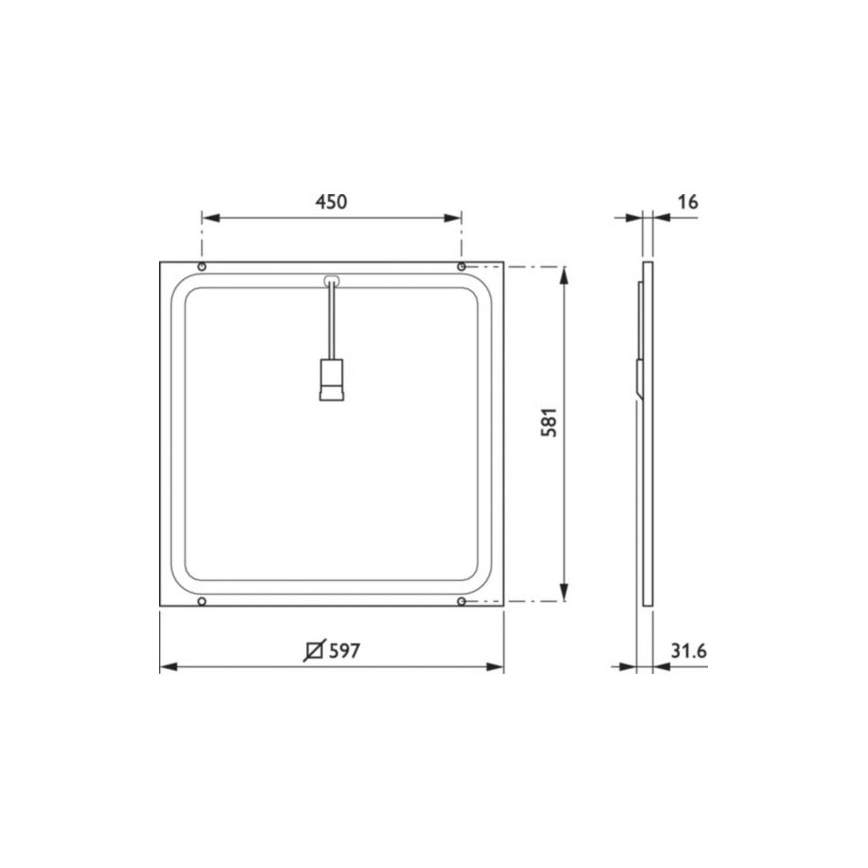 Philips - LED-Einbauplatte CORELINE LED/33W/230V 4000K IP44