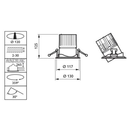 Philips - LED-Einbaustrahler LUXSPACE LED/23,5W/230V