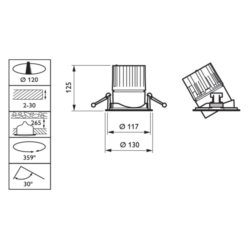 Philips - LED-Einbaustrahler LUXSPACE LED/23,5W/230V