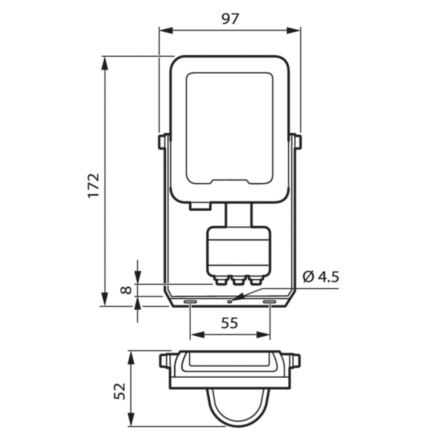 Philips - LED-Flutlicht mit Sensor LED/20W/230V 3000K IP65